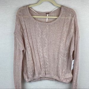 Free People Angel Soft Sweater in Blush/Frappcino